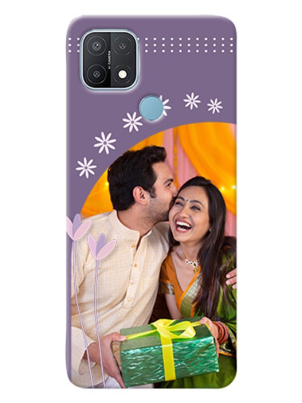 Custom Oppo A15 Phone covers for girls: lavender flowers design 