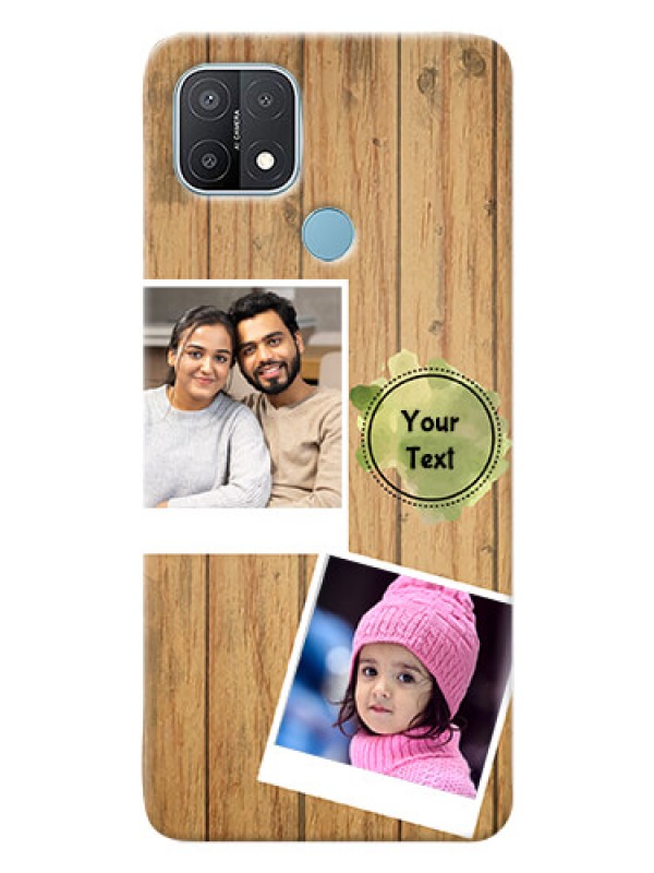 Custom Oppo A15 Custom Mobile Phone Covers: Wooden Texture Design