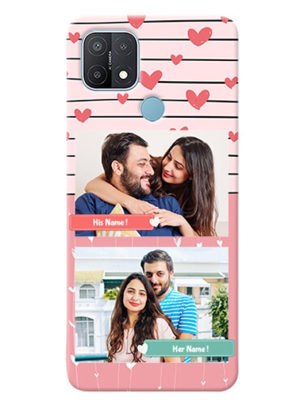 Custom Oppo A15 custom mobile covers: Photo with Heart Design