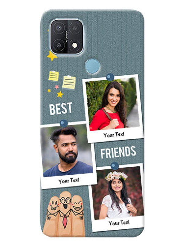 Custom Oppo A15 Mobile Cases: Sticky Frames and Friendship Design