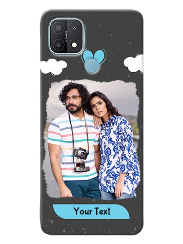 Custom Oppo A15 Mobile Back Covers: splashes with love doodles Design