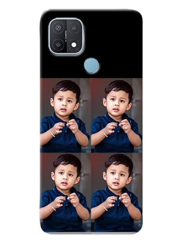 Custom Oppo A15 4 Image Holder on Mobile Cover