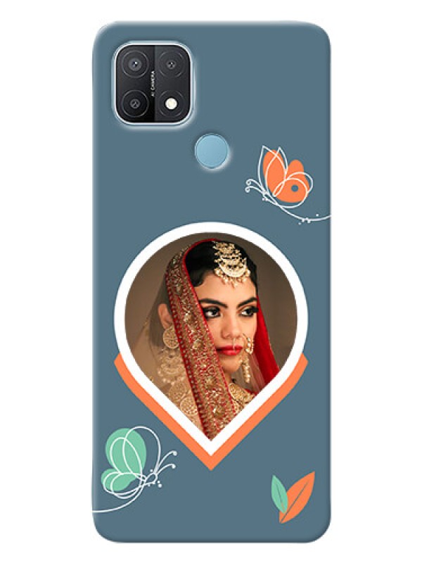 Custom Oppo A15 Custom Mobile Case with Droplet Butterflies Design