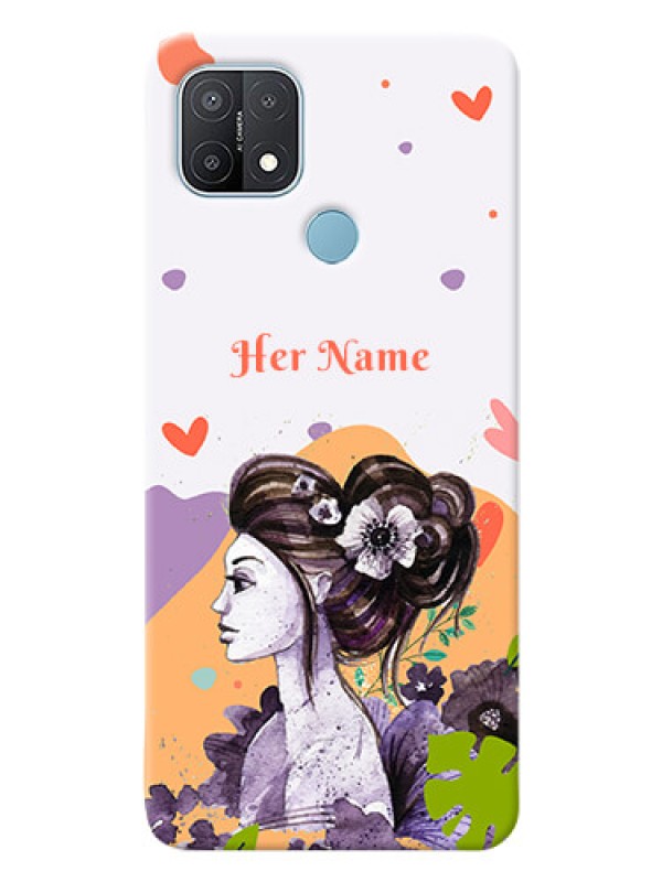 Custom Oppo A15 Custom Mobile Case with Woman And Nature Design