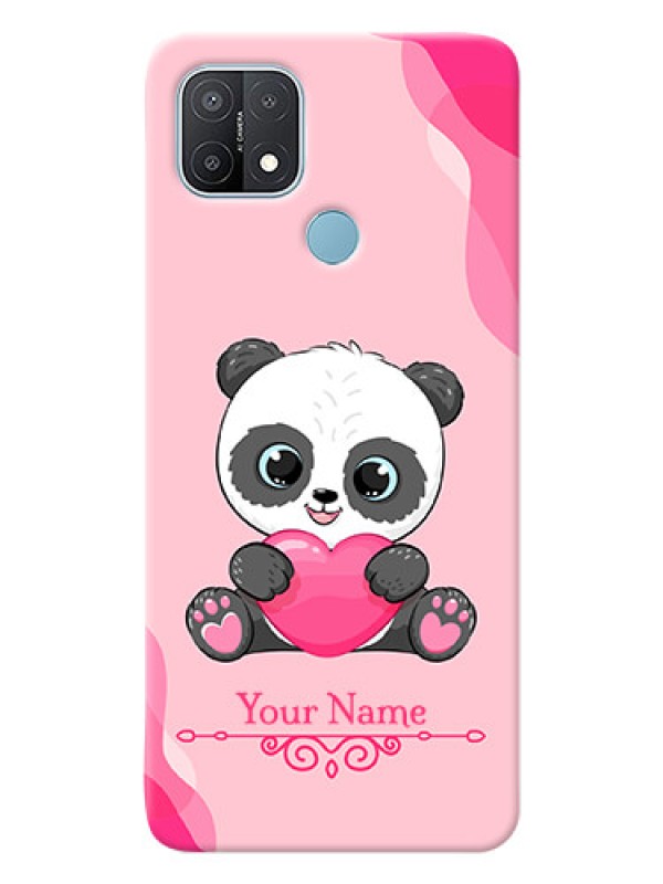 Custom Oppo A15 Mobile Back Covers: Cute Panda Design