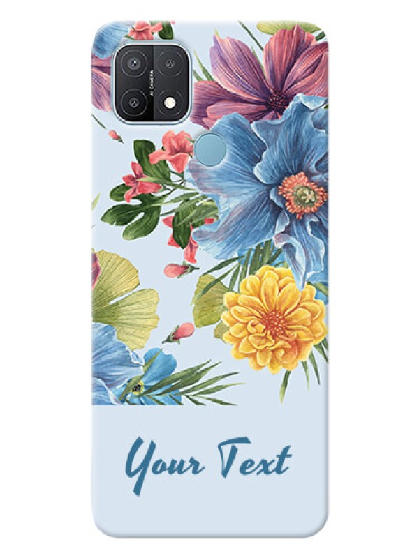 Custom Oppo A15 Custom Phone Cases: Stunning Watercolored Flowers Painting Design