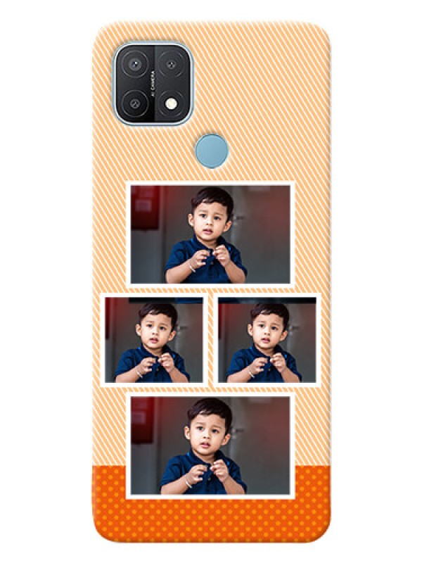 Custom Oppo A15s Mobile Back Covers: Bulk Photos Upload Design