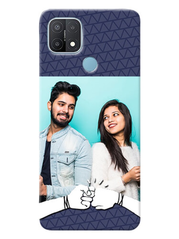 Custom Oppo A15s Mobile Covers Online with Best Friends Design  