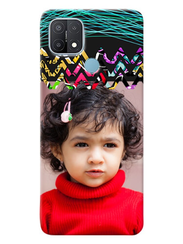 Custom Oppo A15s personalized phone covers: Neon Abstract Design