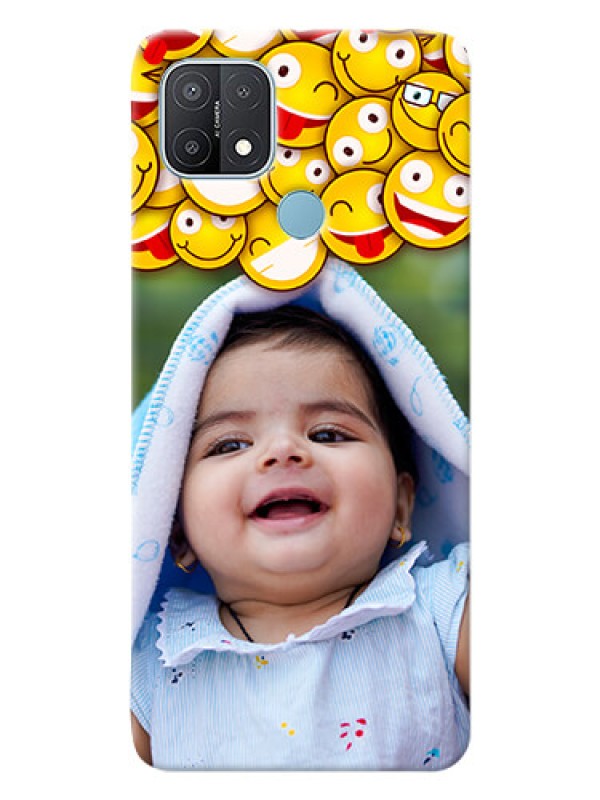 Custom Oppo A15s Custom Phone Cases with Smiley Emoji Design