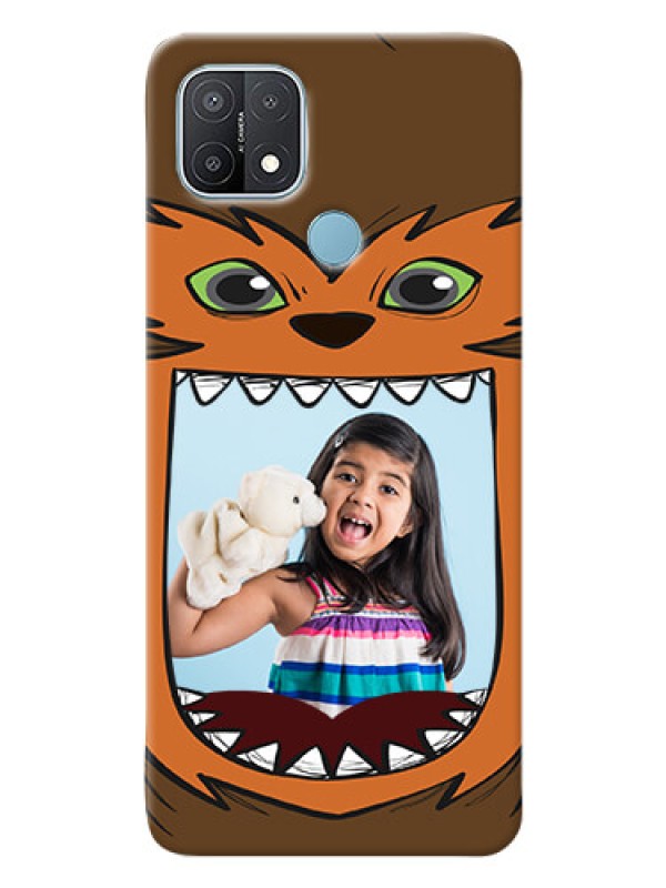 Custom Oppo A15s Phone Covers: Owl Monster Back Case Design