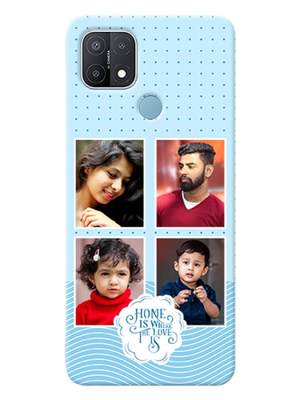 Custom Oppo A15S Custom Phone Covers: Cute love quote with 4 pic upload Design