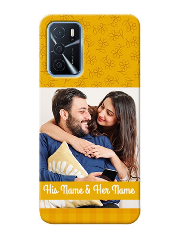 Custom Oppo A16 mobile phone covers: Yellow Floral Design