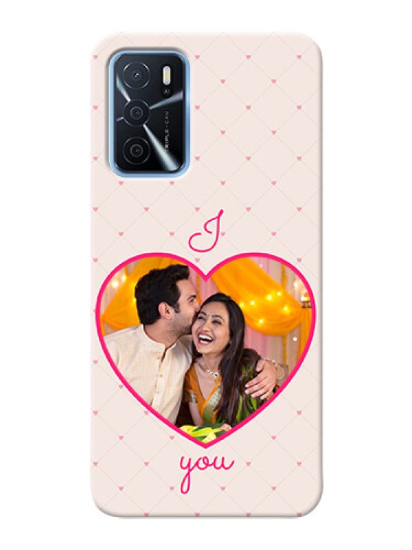 Custom Oppo A16 Personalized Mobile Covers: Heart Shape Design