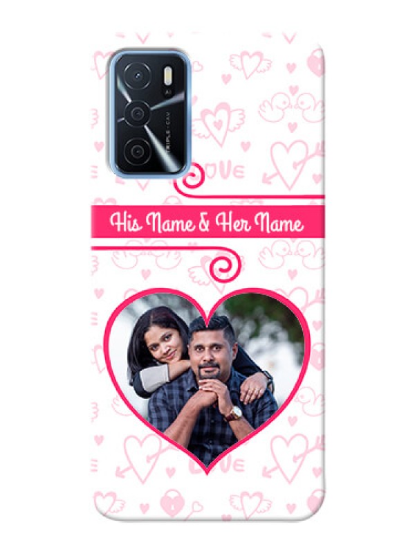 Custom Oppo A16 Personalized Phone Cases: Heart Shape Love Design