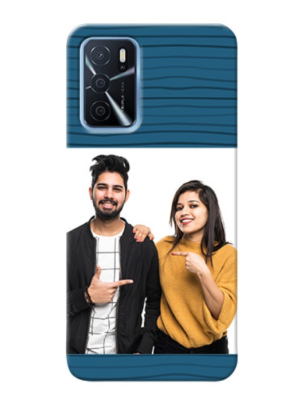 Custom Oppo A16 Custom Phone Cases: Blue Pattern Cover Design