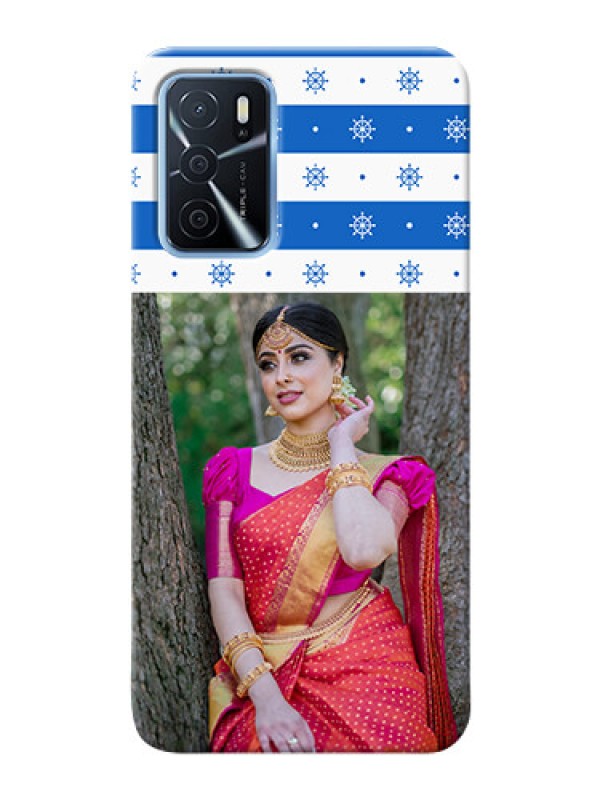 Custom Oppo A16 custom mobile covers: Snow Pattern Design