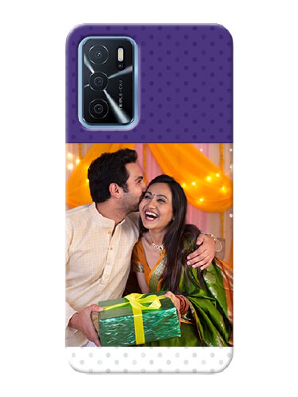 Custom Oppo A16 mobile phone cases: Violet Pattern Design