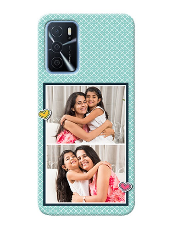 Custom Oppo A16 Custom Phone Cases: 2 Image Holder with Pattern Design
