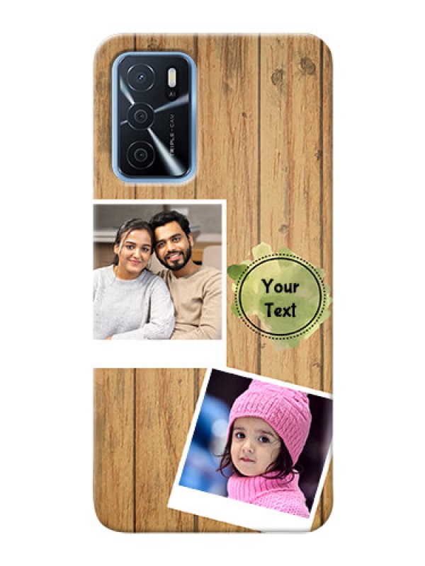 Custom Oppo A16 Custom Mobile Phone Covers: Wooden Texture Design
