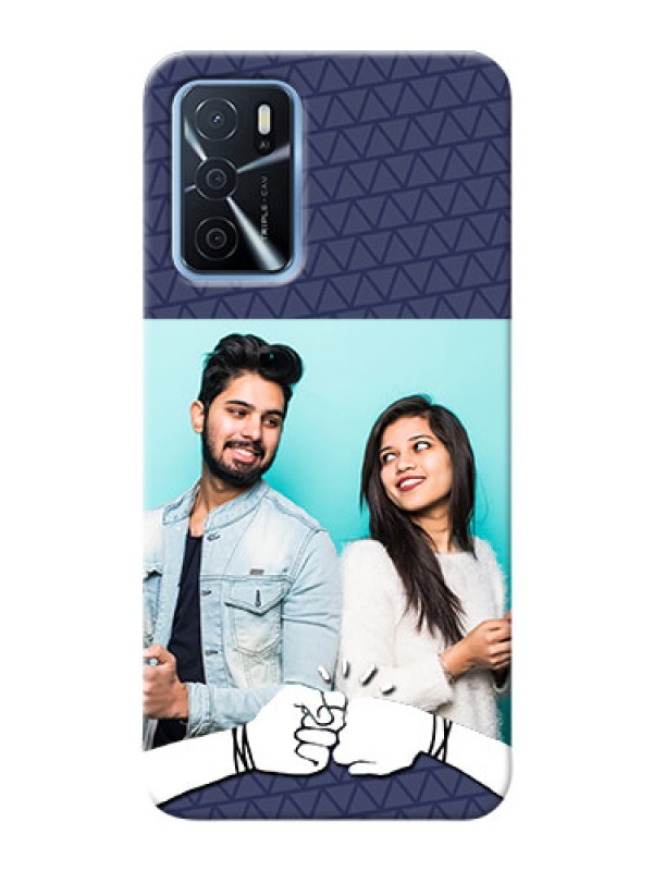 Custom Oppo A16 Mobile Covers Online with Best Friends Design 
