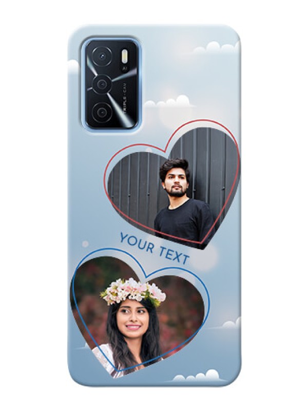 Custom Oppo A16 Phone Cases: Blue Color Couple Design 