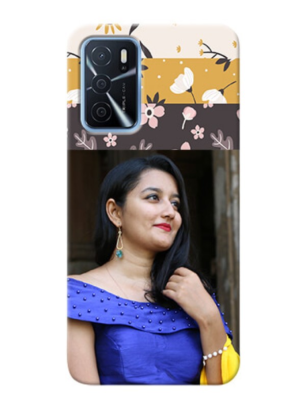 Custom Oppo A16 mobile cases online: Stylish Floral Design