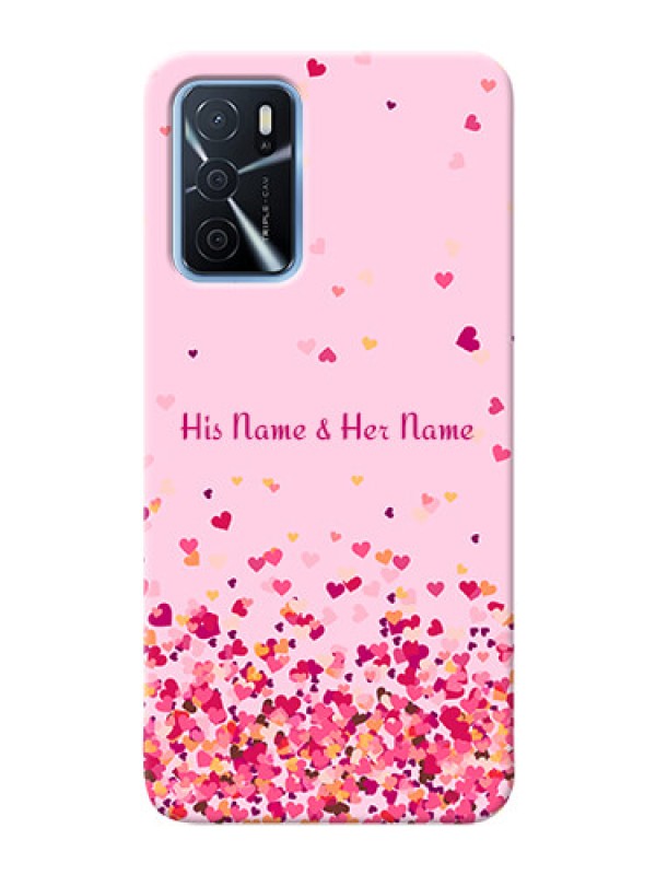Custom Oppo A16 Phone Back Covers: Floating Hearts Design