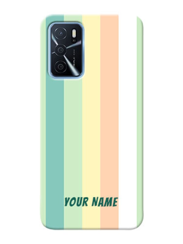 Custom Oppo A16 Back Covers: Multi-colour Stripes Design