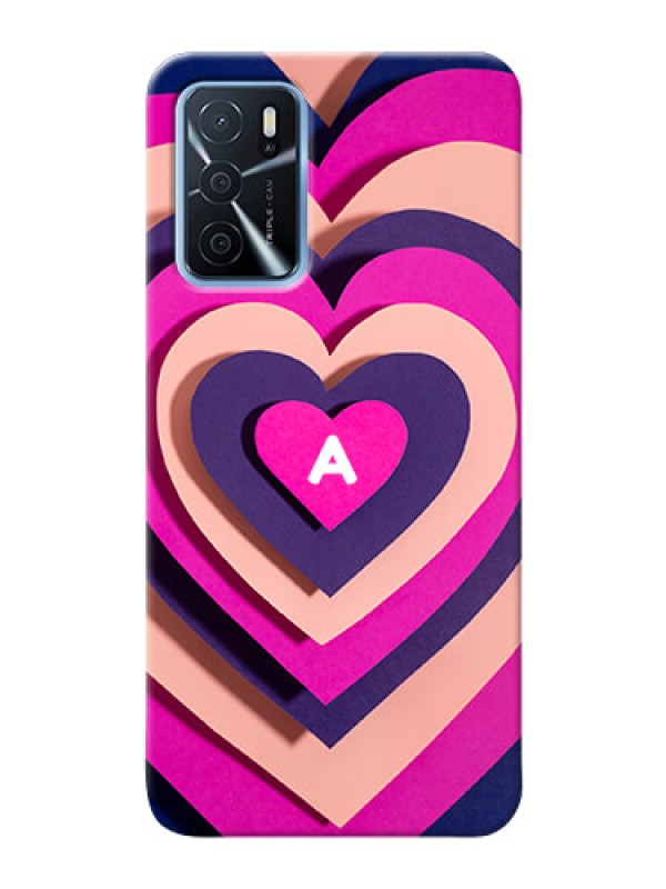 Custom Oppo A16 Custom Mobile Case with Cute Heart Pattern Design