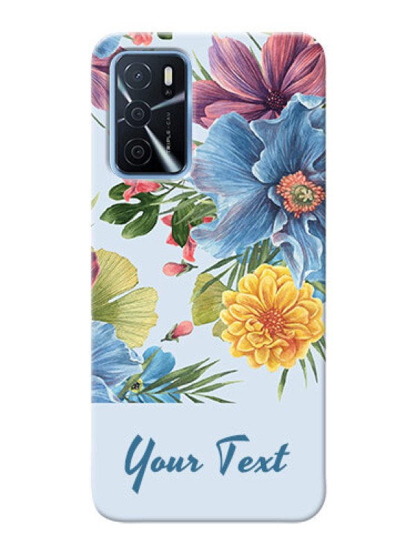 Custom Oppo A16 Custom Phone Cases: Stunning Watercolored Flowers Painting Design