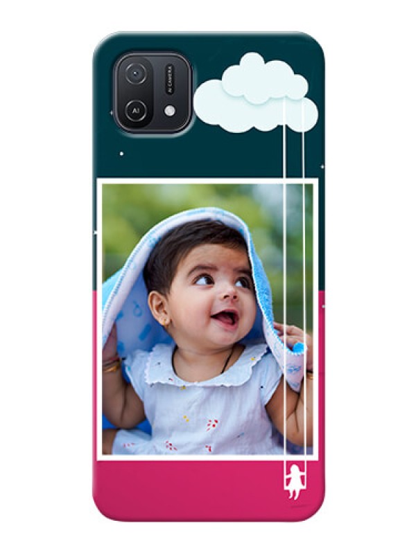 Custom Oppo A16e custom phone covers: Cute Girl with Cloud Design