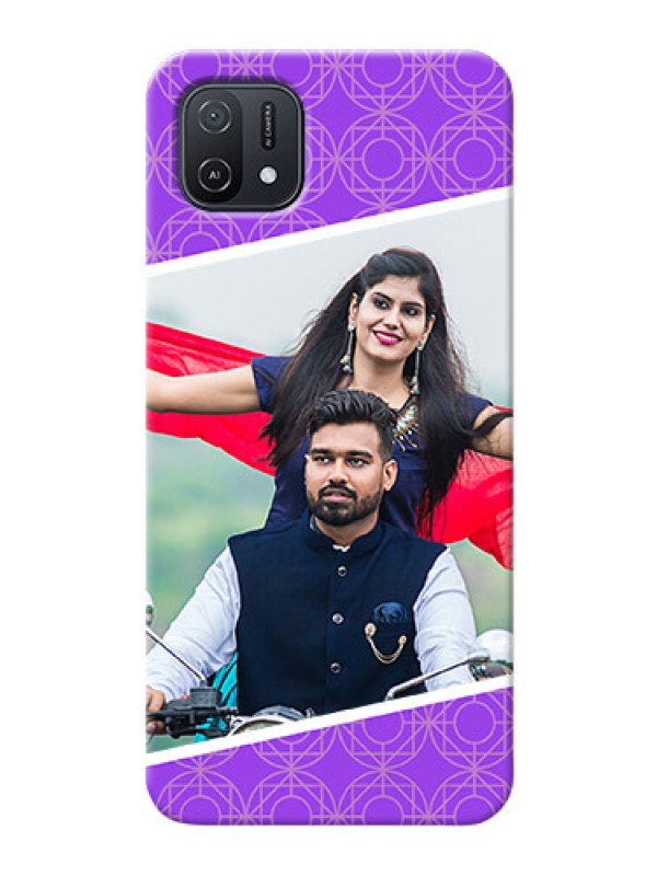 Custom Oppo A16e mobile back covers online: violet Pattern Design