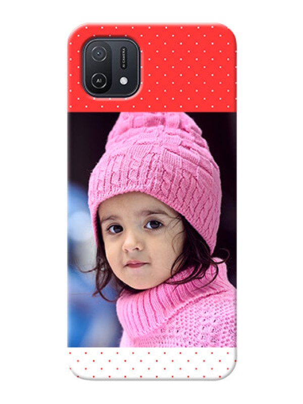 Custom Oppo A16e personalised phone covers: Red Pattern Design