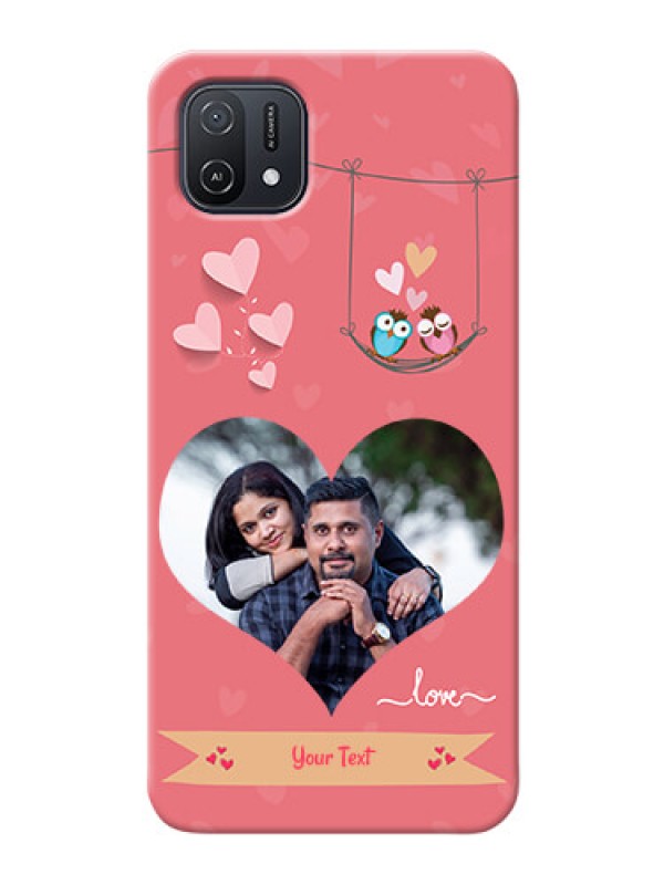 Custom Oppo A16e custom phone covers: Peach Color Love Design 
