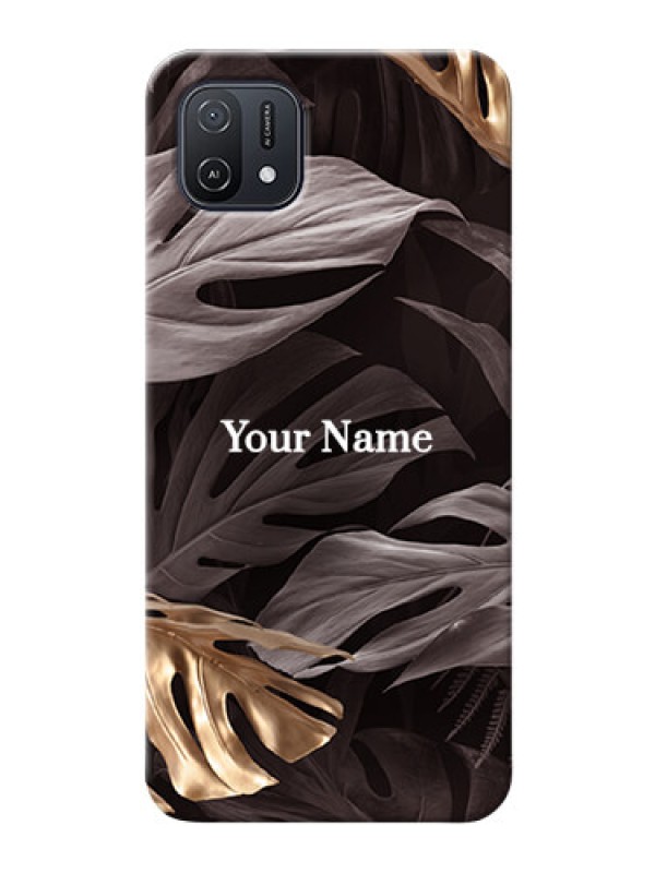 Custom Oppo A16E Mobile Back Covers: Wild Leaves digital paint Design