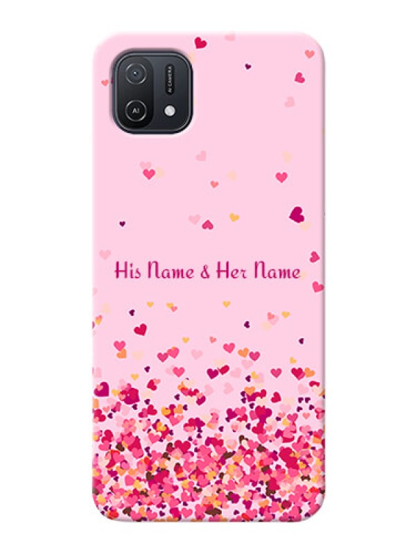 Custom Oppo A16E Phone Back Covers: Floating Hearts Design