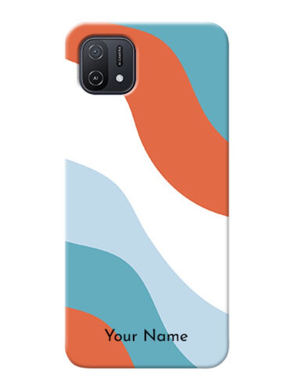 Custom Oppo A16E Mobile Back Covers: coloured Waves Design
