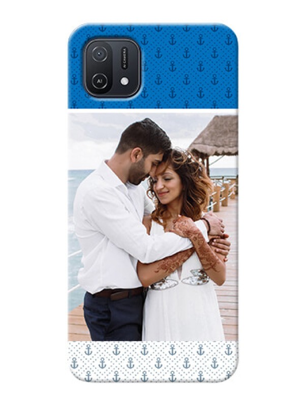 Custom Oppo A16k Mobile Phone Covers: Blue Anchors Design