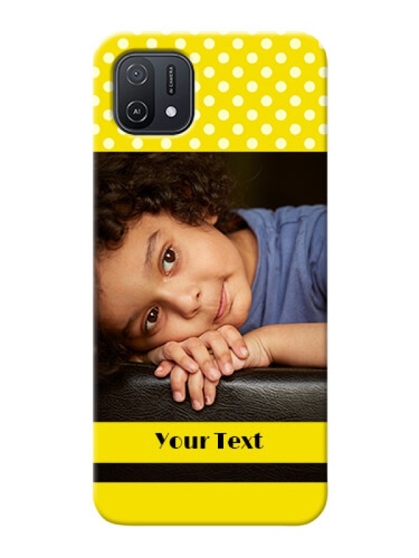 Custom Oppo A16k Custom Mobile Covers: Bright Yellow Case Design