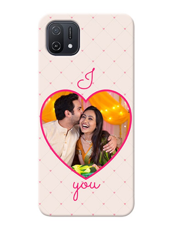 Custom Oppo A16k Personalized Mobile Covers: Heart Shape Design