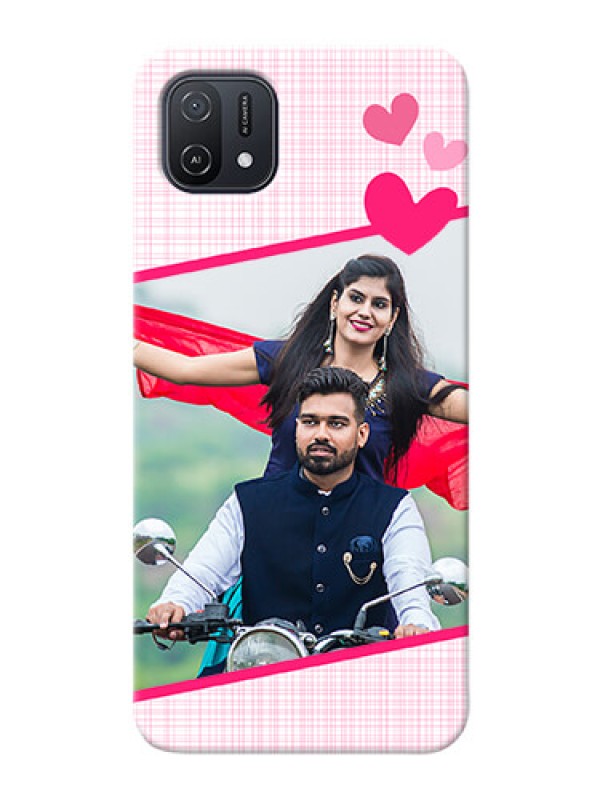 Custom Oppo A16k Personalised Phone Cases: Love Shape Heart Design