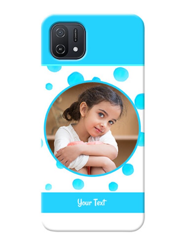 Custom Oppo A16k Custom Phone Covers: Blue Bubbles Pattern Design