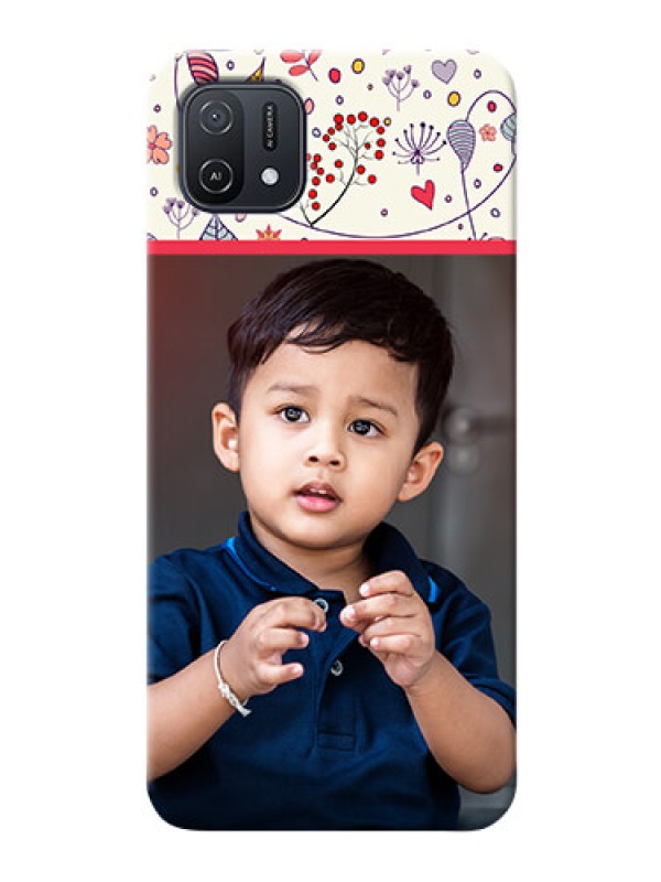 Custom Oppo A16k phone back covers: Premium Floral Design