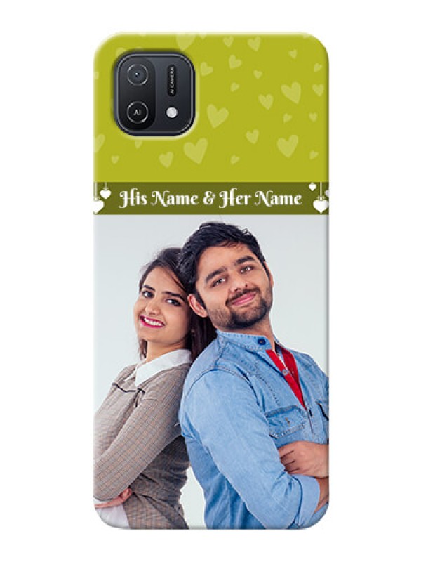 Custom Oppo A16k custom mobile covers: You & Me Heart Design