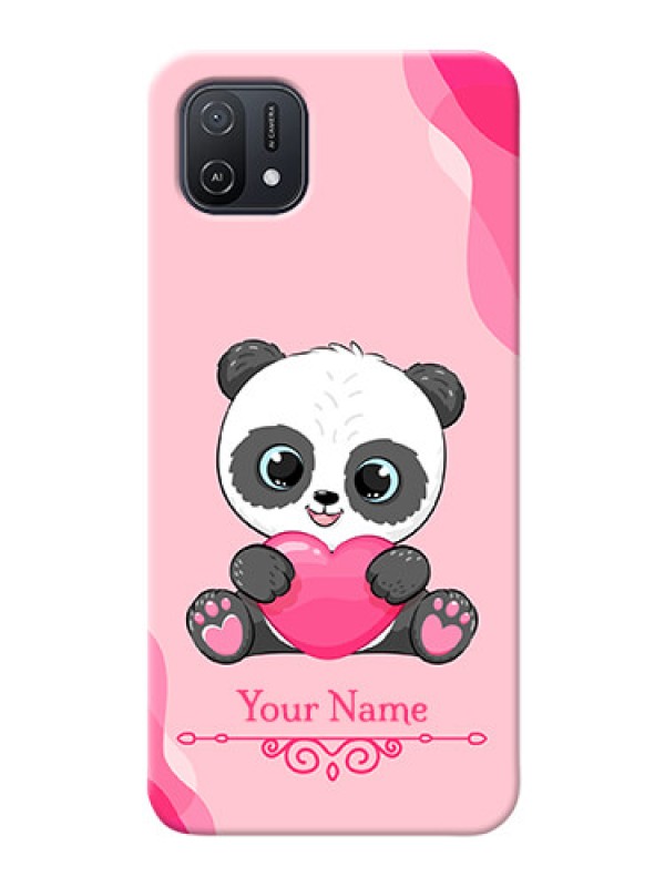 Custom Oppo A16K Mobile Back Covers: Cute Panda Design