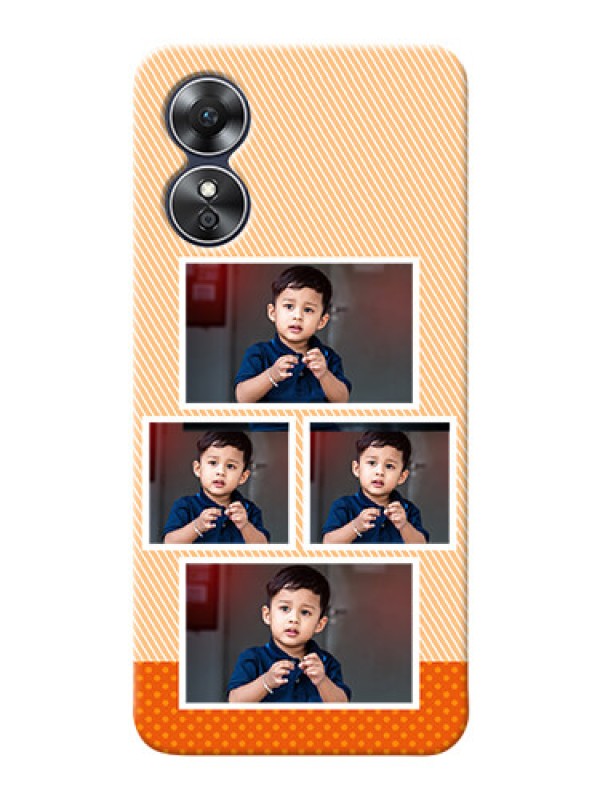 Custom Oppo A17 Mobile Back Covers: Bulk Photos Upload Design