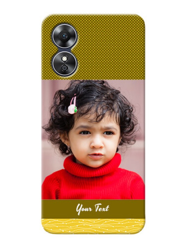 Custom Oppo A17 custom mobile back covers: Simple Green Color Design