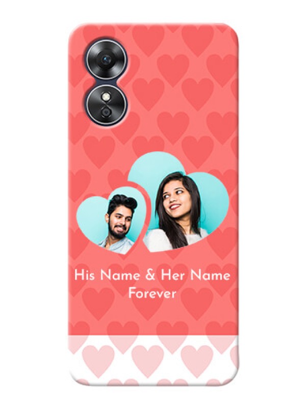 Custom Oppo A17 personalized phone covers: Couple Pic Upload Design