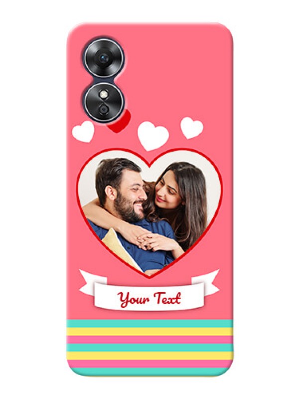 Custom Oppo A17 Personalised mobile covers: Love Doodle Design